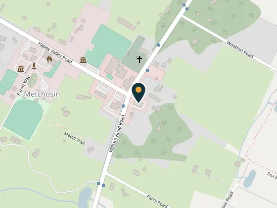 Map showing Metchosin Community Hall, 4401 William Head Road, Metchosin