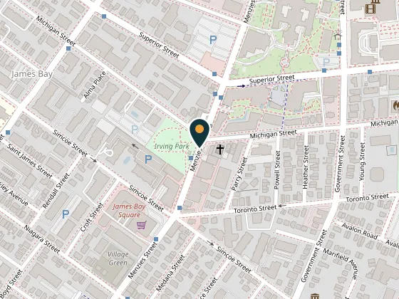 Map showing 494 Superior Street, at Menzies Street, Menzies Street, Victoria