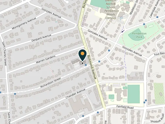 Map showing 600 Richmond Avenue, 600 Richmond Avenue, Victoria