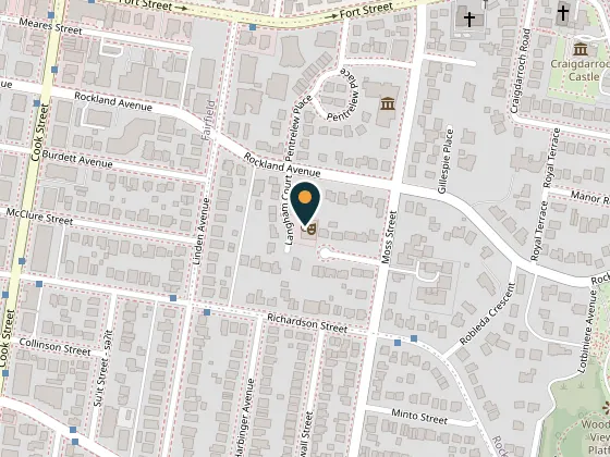 Map showing Langham Court Theatre, 805 Langham Court, Victoria