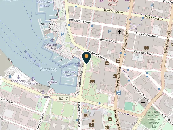 Map showing 721 Government St, 721 Government Street, Victoria