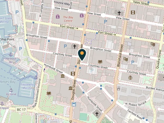 Map showing Sticky Wicket, 919 Douglas Street, Victoria