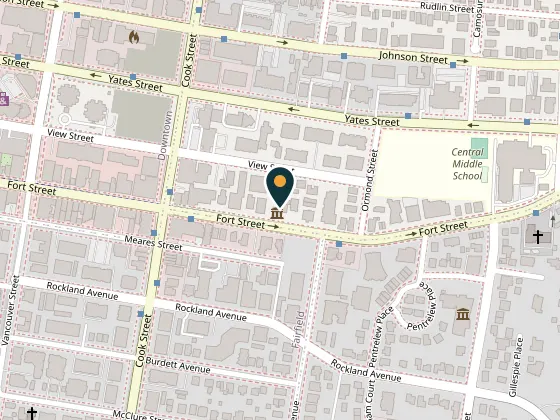 Map showing Wentworth Villa, 1156 Fort Street, Victoria, BC V8V 3K8
