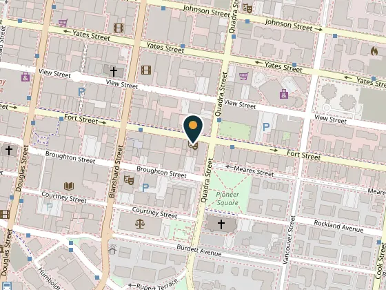 Map showing Theatre SKAM, 849 Fort Street
