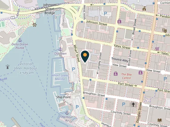 Map showing 15 Bastion Square, Victoria, BC, Canada, 15 Bastion Square, Victoria
