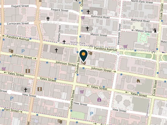 Map showing Greenhouse, 1411 Quadra Street, Victoria