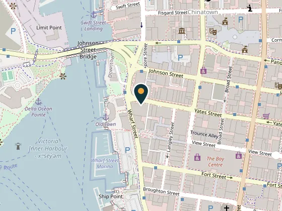 Map showing Lucky Bar, 517 Yates Street, Victoria