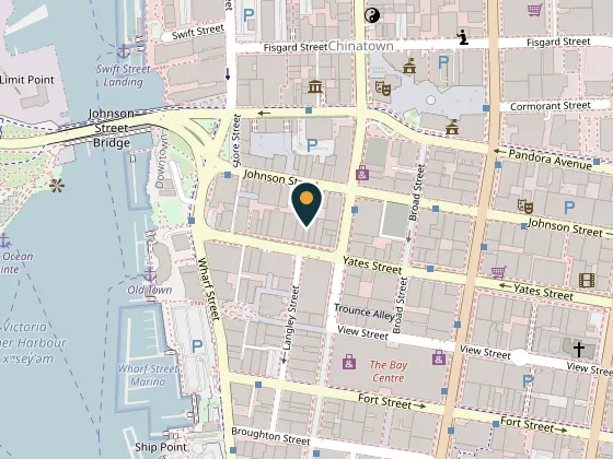 Map showing Luxe Home Interiors, 564 Yates Street