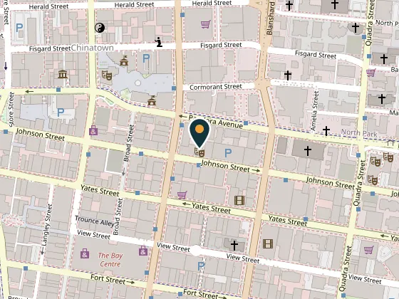 Map showing The Other Guise Theatre, 716 Johnson Street