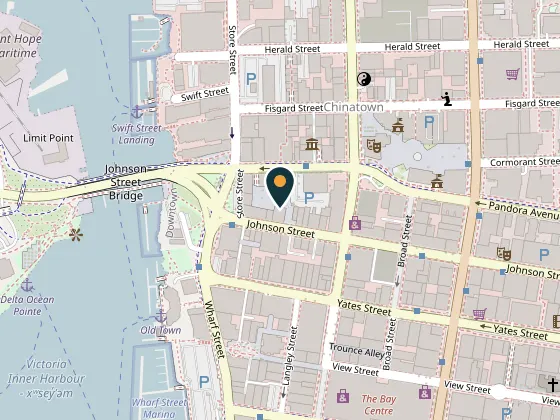 Map showing 552 Johnson St, 552 Johnson Street, Victoria