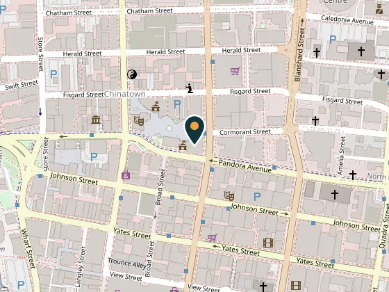 Map showing Antechamber Room, City Hall, 1 Centennial Square, Victoria, BC v8w 1P6