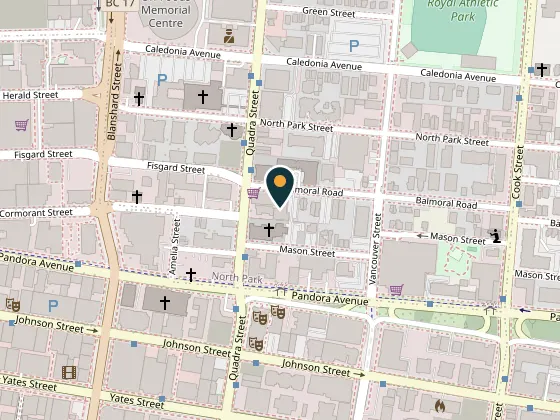 Map showing The Baumann Centre, 925 Balmoral Road, Victoria