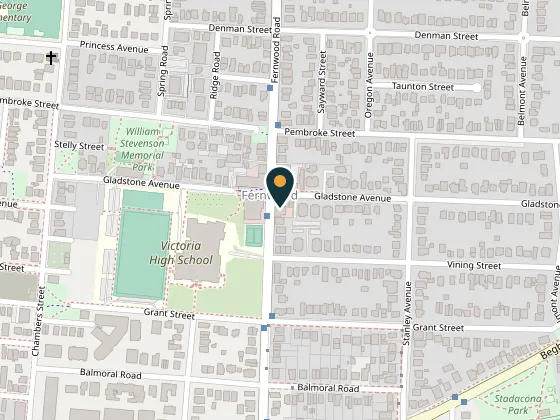 Map showing 1923 Fernwood Rd, 1923 Fernwood Road, Victoria