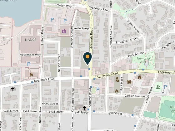 Map showing 622 Admirals Rd, 622 Admirals Road, Esquimalt