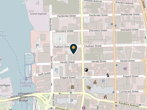 Map showing 536 Herald St, 536 Herald Street, Victoria, BC