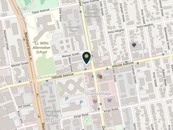 Map showing 990 Hillside Ave #204, 990 Hillside Avenue, Victoria