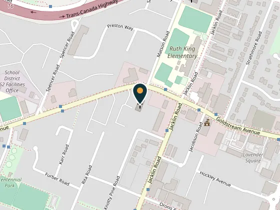 Map showing Gordon United Church, 935 Goldstream Avenue, Goldstream Avenue, Langford