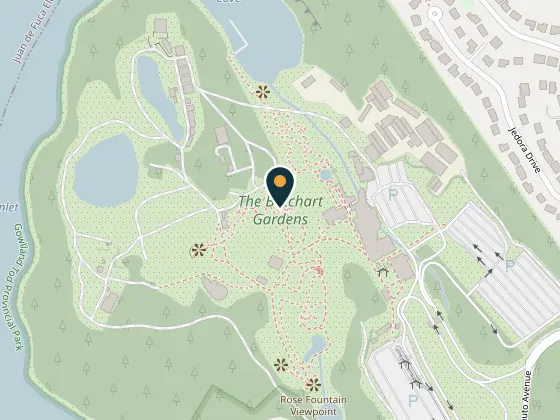 Map showing The Butchart Gardens