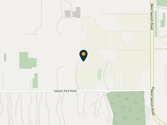 Map showing Thatch Creek Farm, 870 Towner Park Road, North Saanich